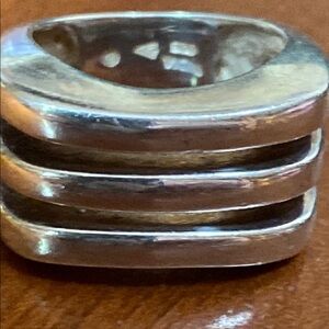 Chunky SILPADA Sterling Silver Stacked band ring 8